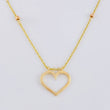 Cadena Aro Seguido Silueta Corazón 3.8g / 45cm / 1.55mm Dos Oros Amarillo Rosa 18K