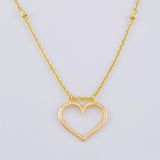 Cadena Aro Seguido Silueta Corazón 3.65g / 45cm / 1.55mm Oro Amarillo 18K