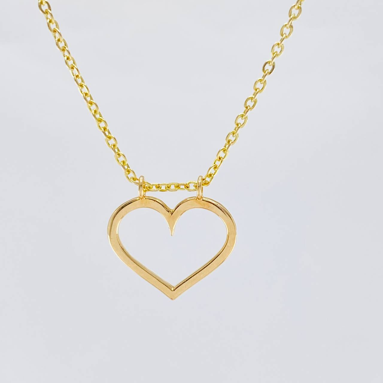 Cadena Aro Seguido Silueta Corazón 3.65g / 45cm / 1.55mm Oro Amarillo 18K
