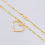 Cadena Aro Seguido Silueta Corazón 3.8g / 45cm / 1.6mm Oro Amarillo 18K
