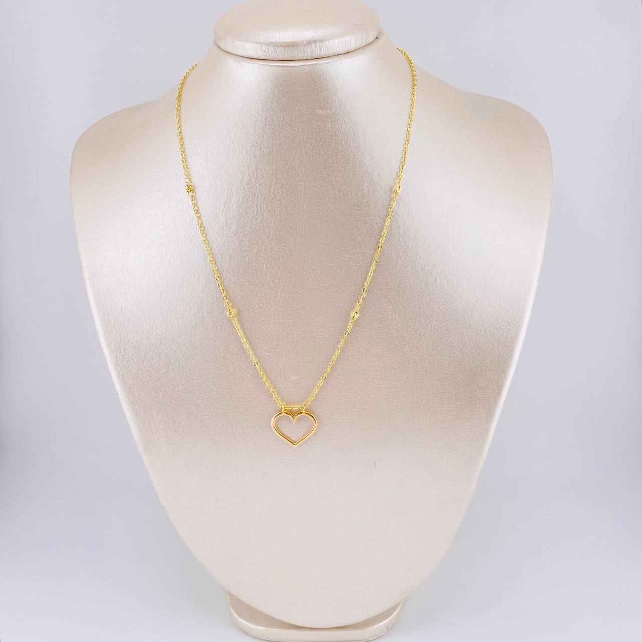 Cadena Aro Seguido Silueta Corazón 3.8 g / 43 cm / 3.65 mm Oro Amarillo 18K