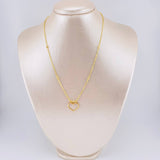 Cadena Aro Seguido Silueta Corazón 3.8 g / 43 cm / 3.65 mm Oro Amarillo 18K