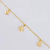 Pulso Espiga Dijes 2.75 g / 19 cm / 1.6 mm Oro Amarillo 18K