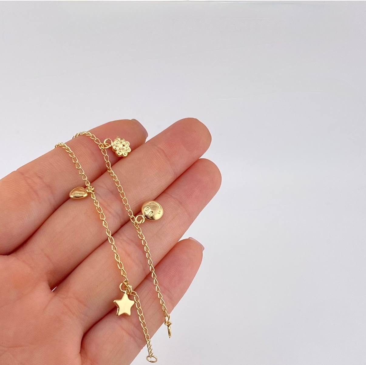 Pulso Espiga Dijes 2.75 g / 19 cm / 1.6 mm Oro Amarillo 18K