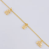 Pulso Espiga Dijes Animales 2.55 g / 18 cm / 1.6 mm Oro Amarillo 18K