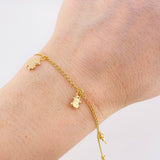 Pulso Espiga Dijes Animales 2.55 g / 18 cm / 1.6 mm Oro Amarillo 18K