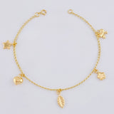 Pulso Espiga Dijes 2.6 g / 18 cm / 1.6 mm Oro Amarillo 18K