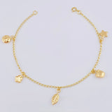 Pulso Espiga Dijes 2.7 g / 19 cm / 1.6 mm Tres Oros 18K