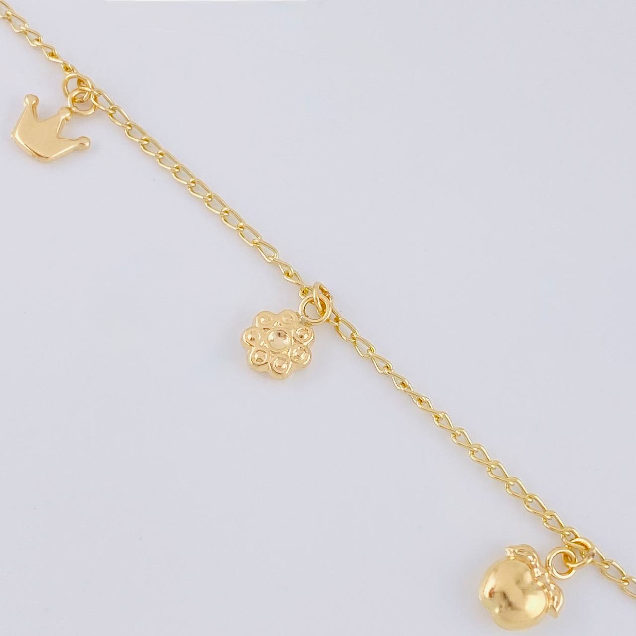 Pulso Espiga Dijes 2.75 g / 19 cm / 1.6 mm Tres Oros 18K