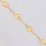 Pulso Espiga Cuarteto De Tréboles 2.8 g / 18.5 cm / 1.6 mm Tres Oros 18K