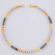 Pulso Tipo Militar Diamantado 3.45 g / 19 cm / 3 mm Tres Oros 18K