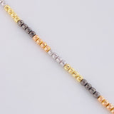 Pulso Tipo Militar Diamantado 3.45 g / 19 cm / 3 mm Tres Oros 18K