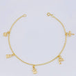 Pulso Espiga Dijes Animales 2.45 g / 19 cm / 1.6 mm Tres Oros 18K