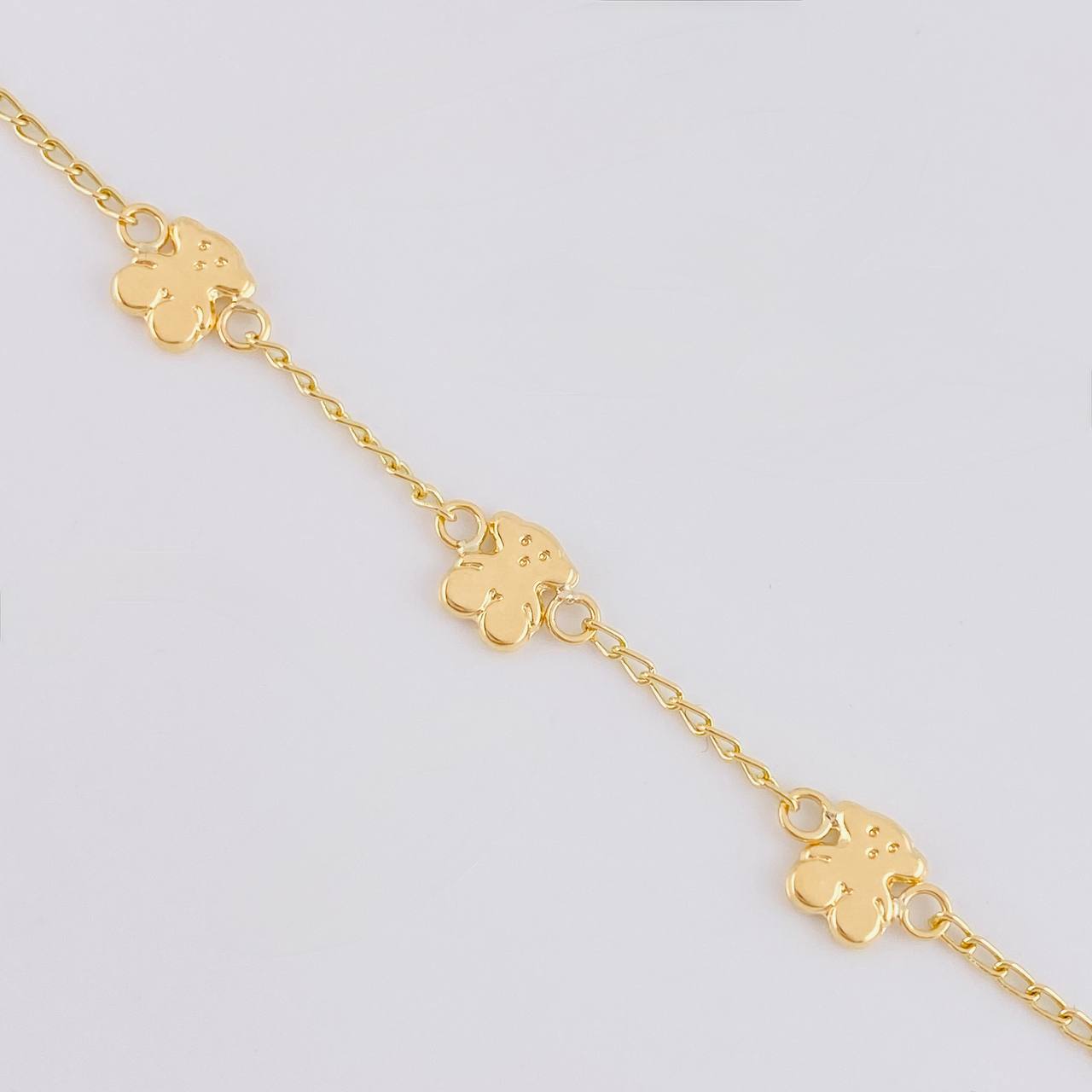 Pulso Espiga Trio De Osos 2.1 g / 18.5 cm / 1.6 mm Tres Oros 18K