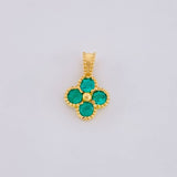 Dije Flor Esmeralda 39Pts 0.85 g / 1.2 cm Oro Amarillo 18K