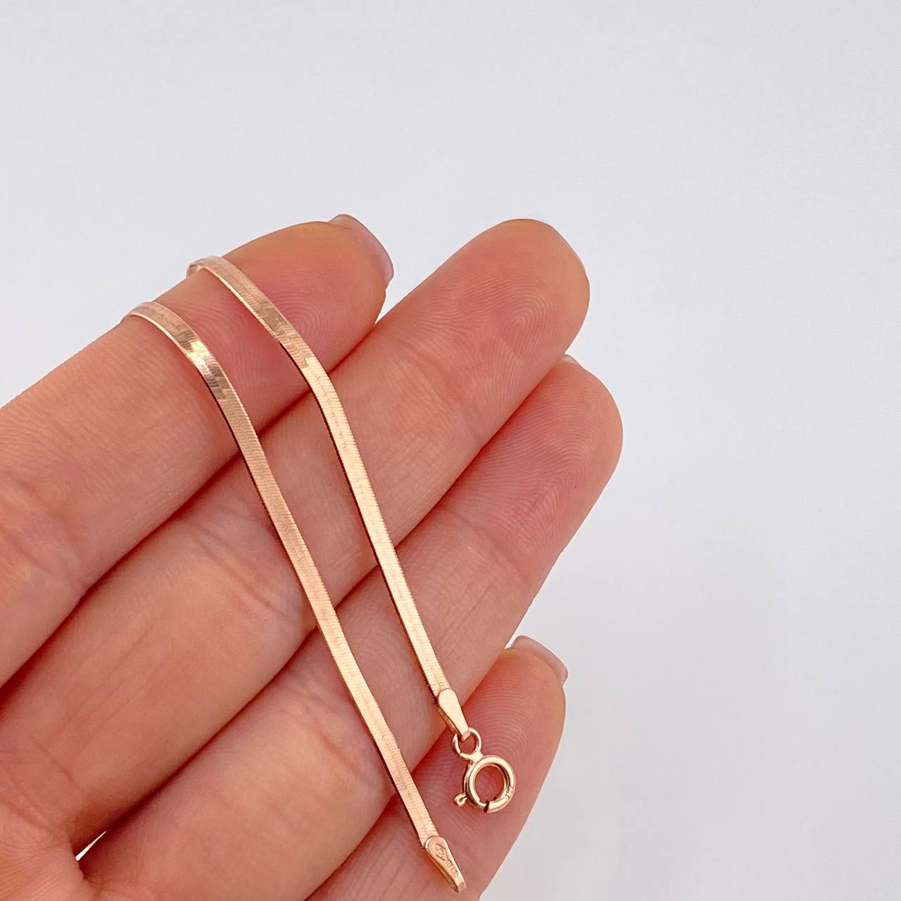 Cadena Espejo 3.45 g / 45.2 cm / 2 mm Oro Rosa 18K