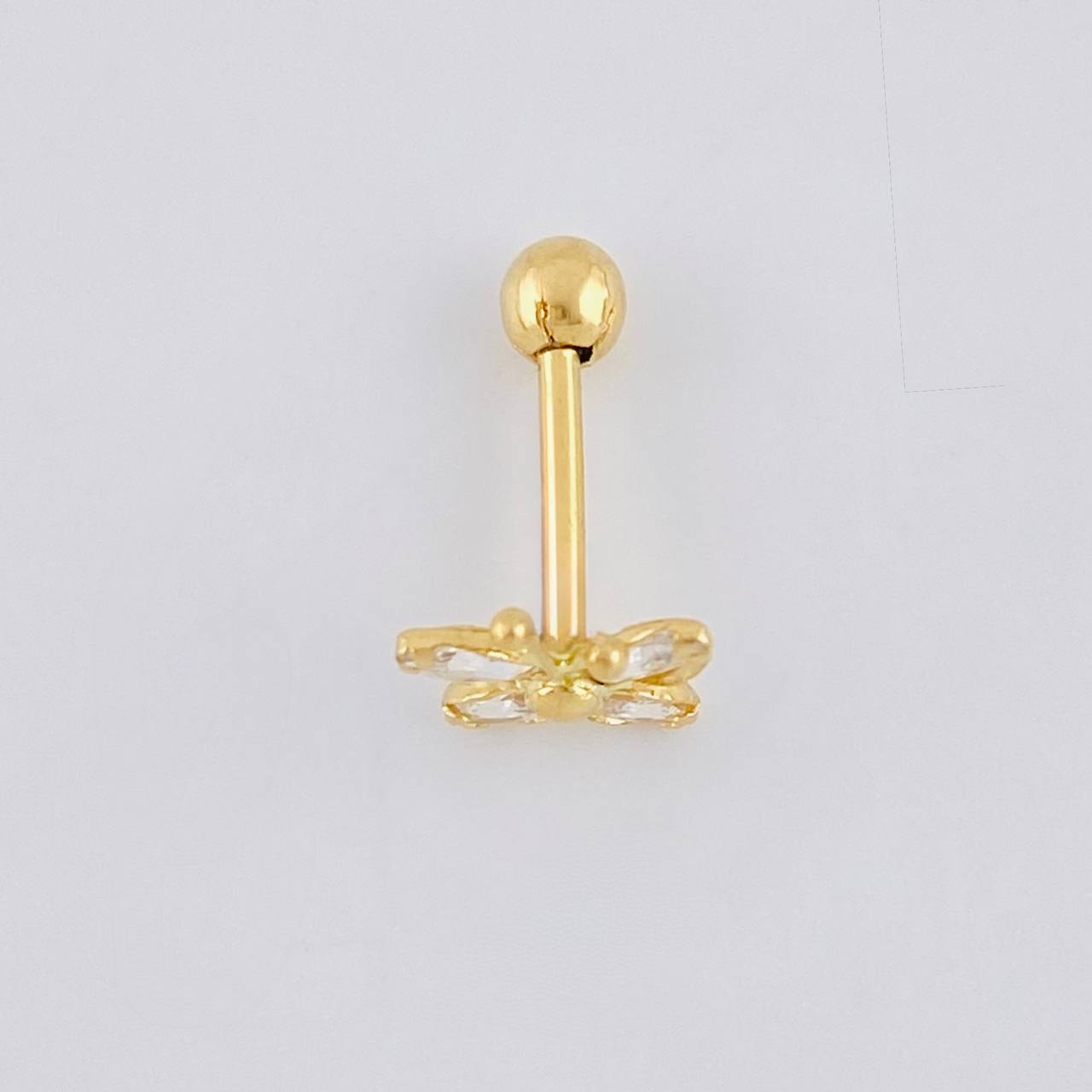 Piercing Mariposa 0.4 g / 1.2 cm Oro Amarillo 18K