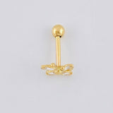 Piercing Mariposa 0.4 g / 1.2 cm Oro Amarillo 18K