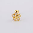 Piercing Flor 0.45 g / 1.2 cm Oro Amarillo 18K