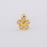 Piercing Flor 0.45 g / 1.2 cm Oro Amarillo 18K