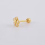 Piercing Flor 0.45 g / 1.2 cm Oro Amarillo 18K