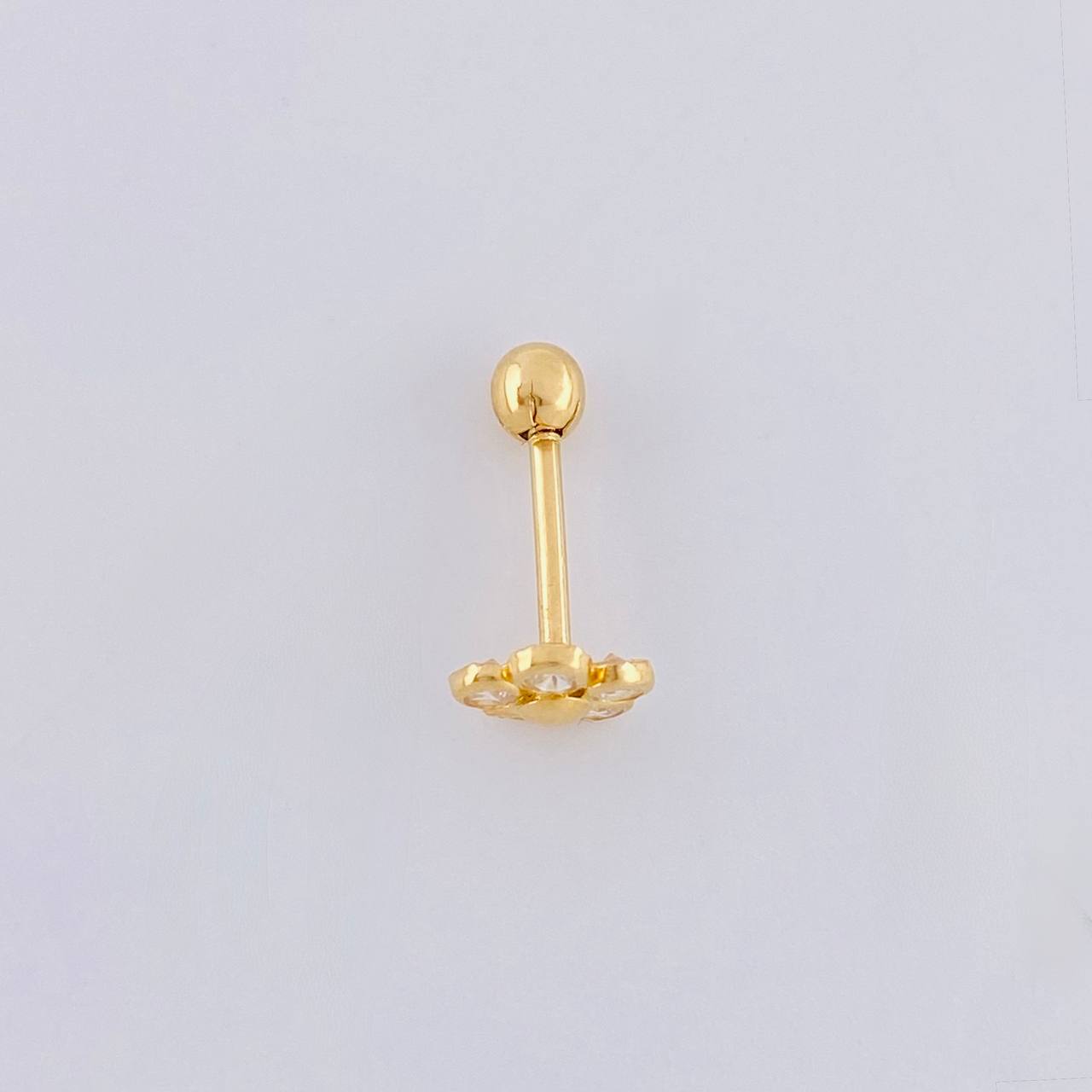 Piercing Flor 0.45 g / 1.2 cm Oro Amarillo 18K