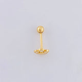 Piercing Flor 0.45 g / 1.2 cm Oro Amarillo 18K