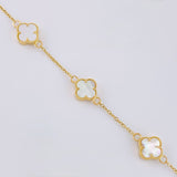 Pulso Modulable Aro Seguido Trebol 4.75 g / 17.1 cm - 15.8 cm / 1.3 mm Oro Amarillo 18K