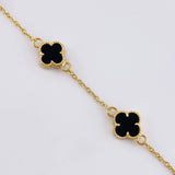 Pulso Modulable Aro Seguido Trebol 4.8 g / 18 cm - 16.8 cm / 1.5 mm Oro Amarillo 18K