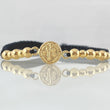 Pulsera Negra San Benito 1.25gr / Oro 18K *