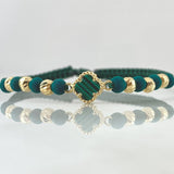 Pulsera Verde Trebol 1.3gr / Oro 18K ©
