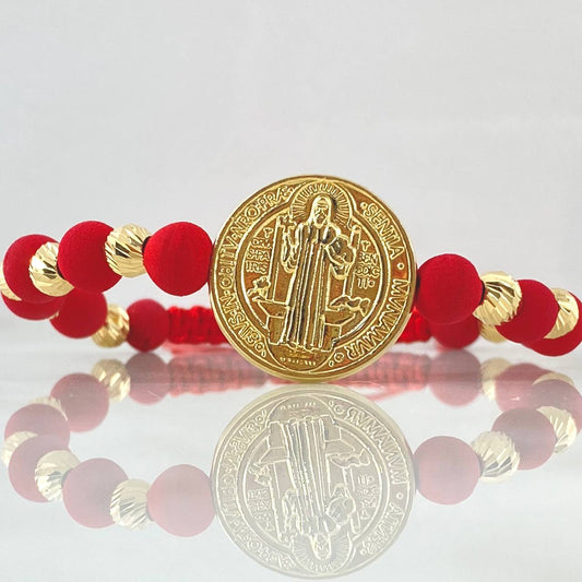 Pulsera Roja San Benito 4.2gr / Oro 18K ©