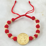 Pulsera Roja San Benito 4.2gr / Oro 18K ©