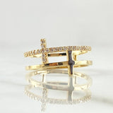 Anillo Cruz Doble 2.65gr / T6 1/4 / Oro 18K ©