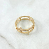 Anillo Cruz Doble 2.65gr / T6 1/4 / Oro 18K ©