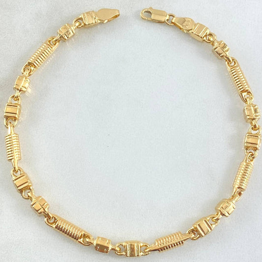 Pulso Rustico 6.25gr / 20cm / Oro 18K
