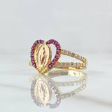Anillo Corazon Virgen Milagrosa 3.25gr / T7 1/4 / Oro 18K ©