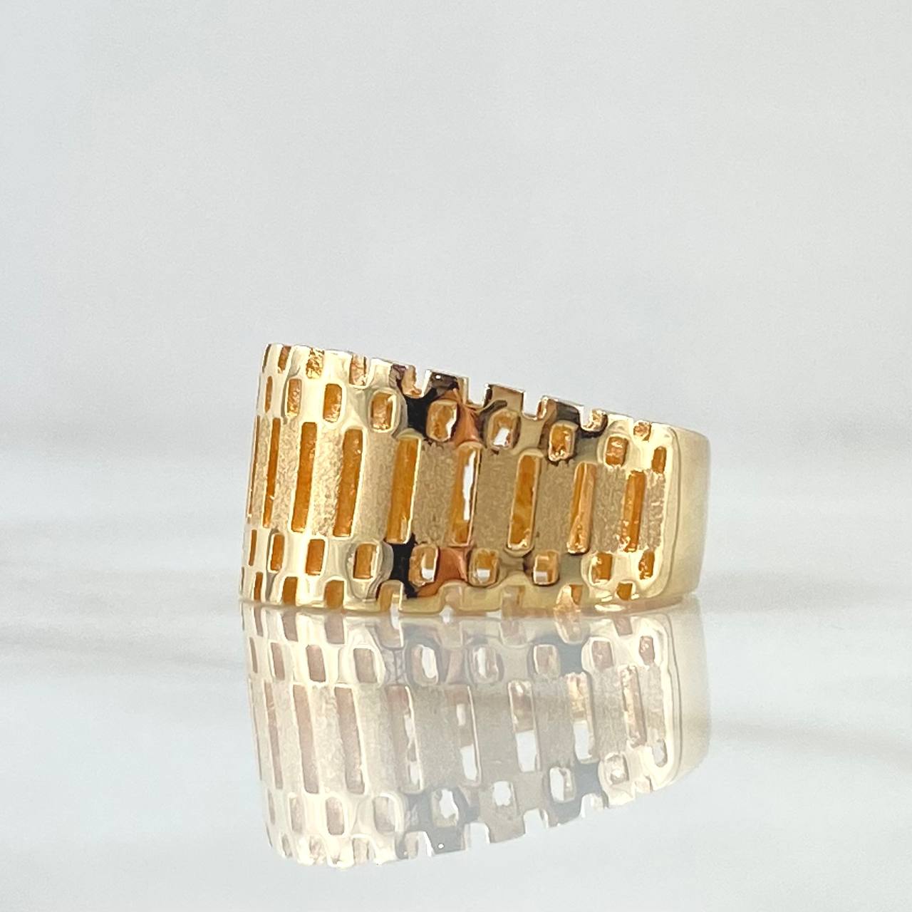 Anillo Maya Rustico 4.8gr / T7 3/4 / Oro 18K ©