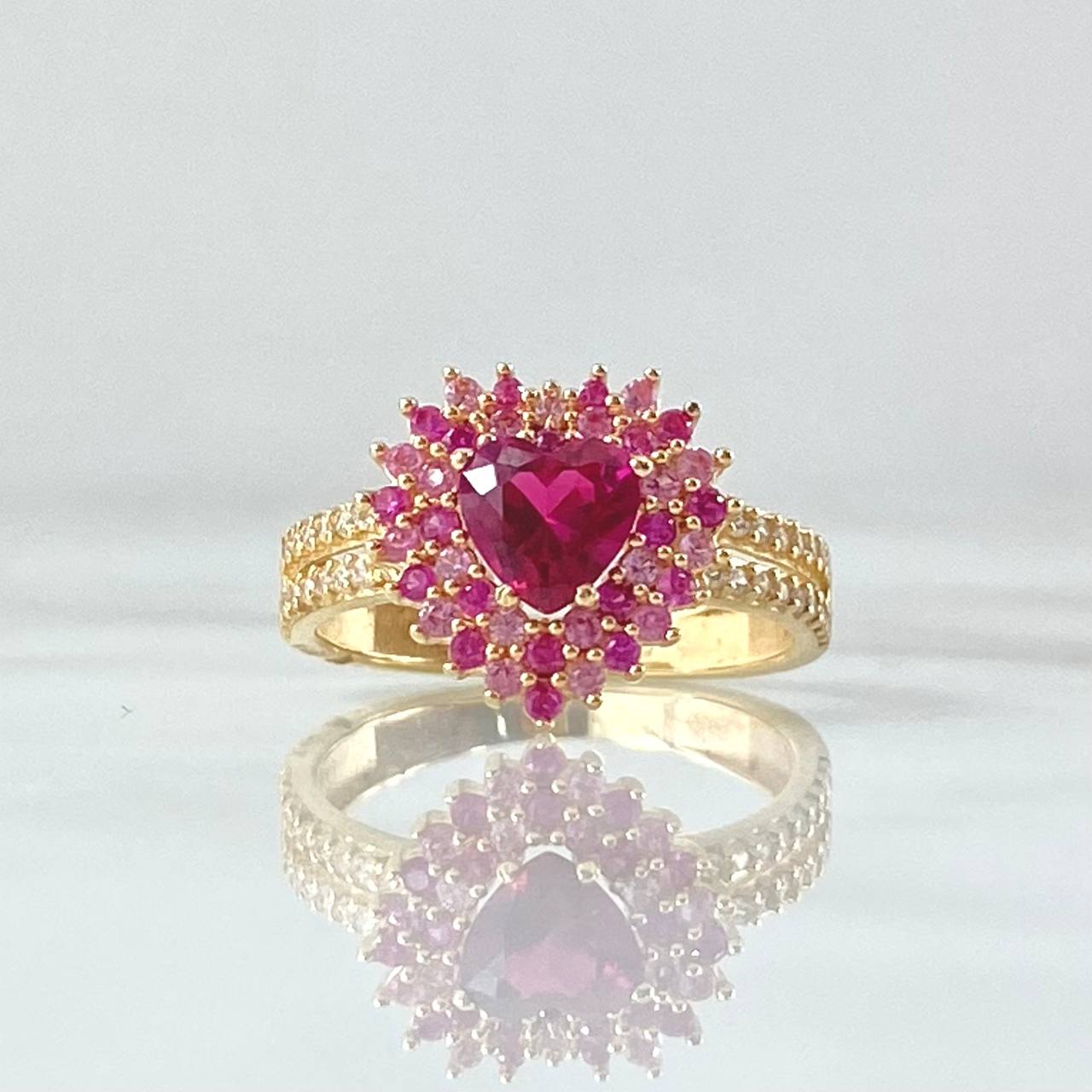 Anillo Corazon Tupido 3.8gr / T6 1/4 / Oro 18K ©