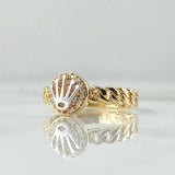 Anillo Corona Cubano 4.1gr / T7 1/2 / Oro 18K ©