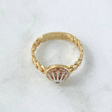 Anillo Corona Cubano 4.1gr / T7 1/4 / Oro 18K ©