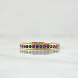 Anillo Medio Carril Grueso 2.5gr / T6 /  Oro 18K *