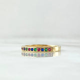 Anillo Medio Carril Grueso 2.5gr / T6 /  Oro 18K *