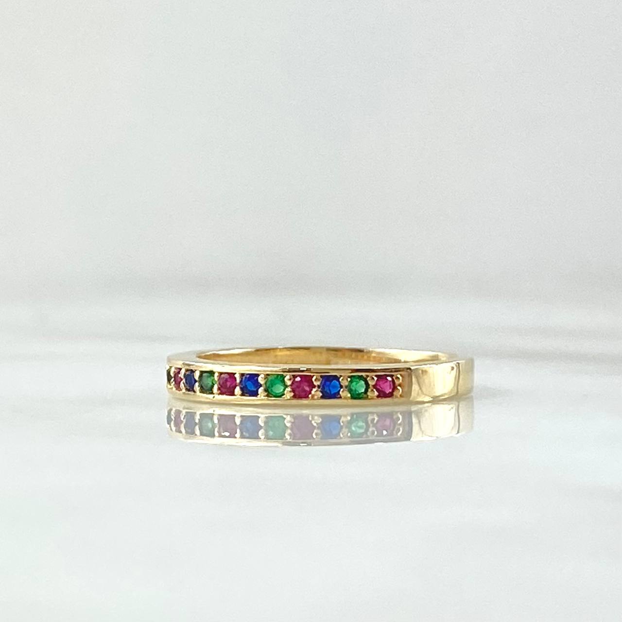 Anillo Medio Carril Grueso 2.55gr / T7 / Oro 18K ©