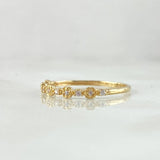 Anillo Carril De Flores 1.3gr / T6 1/4 / Oro 18K