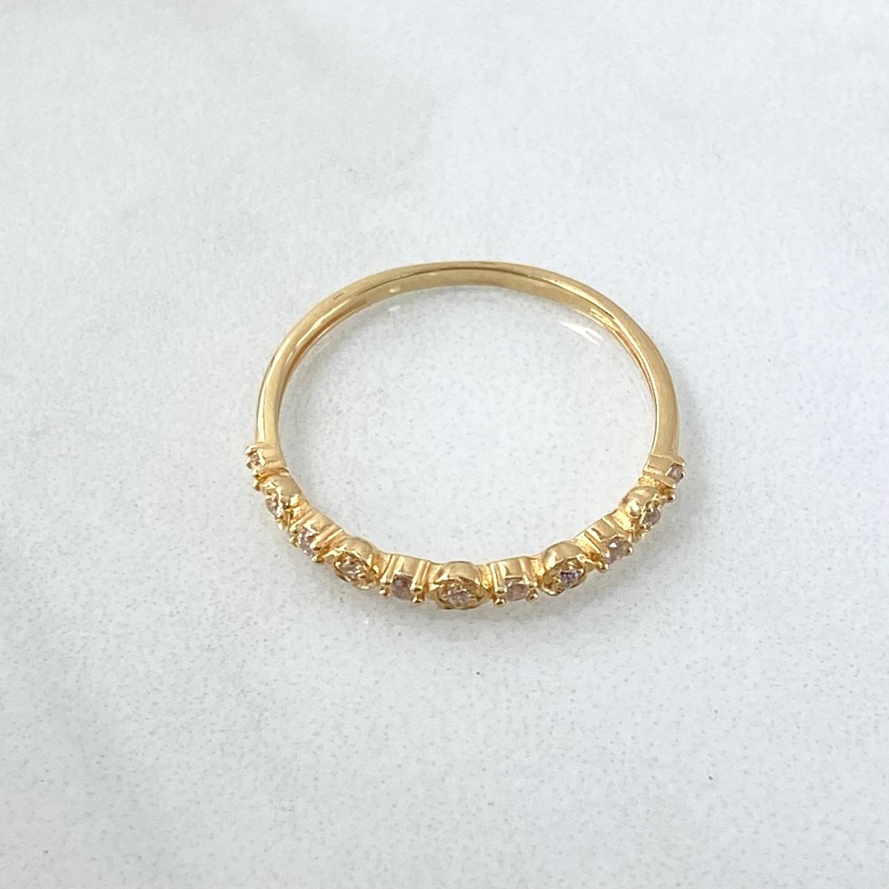 Anillo Carril De Flores 1.4gr / T7 3/4 / Oro 18K ©
