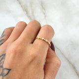 Anillo Carril De Flores 1.4gr / T7 3/4 / Oro 18K ©