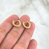 Candongas Rustico 2.4gr / 1.2cm / Oro 18K ©
