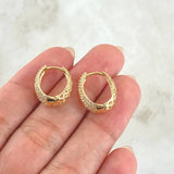 Candongas Dali Basteada 2.4gr / 1.5cm / Oro 18K