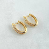 Candongas Doble Carril 2.55gr / 1.5cm / Oro 18K ©